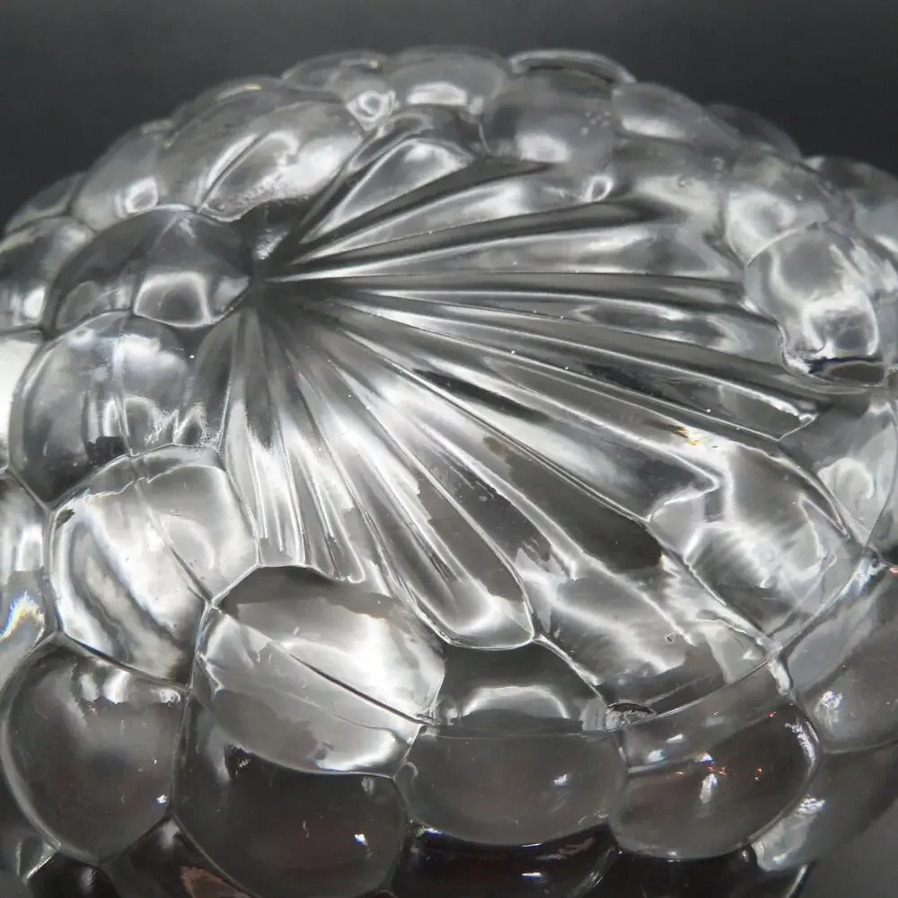 Vintage Federal Glass Grape Cluster Shape Clear Candy Nut Dish Relish Tray